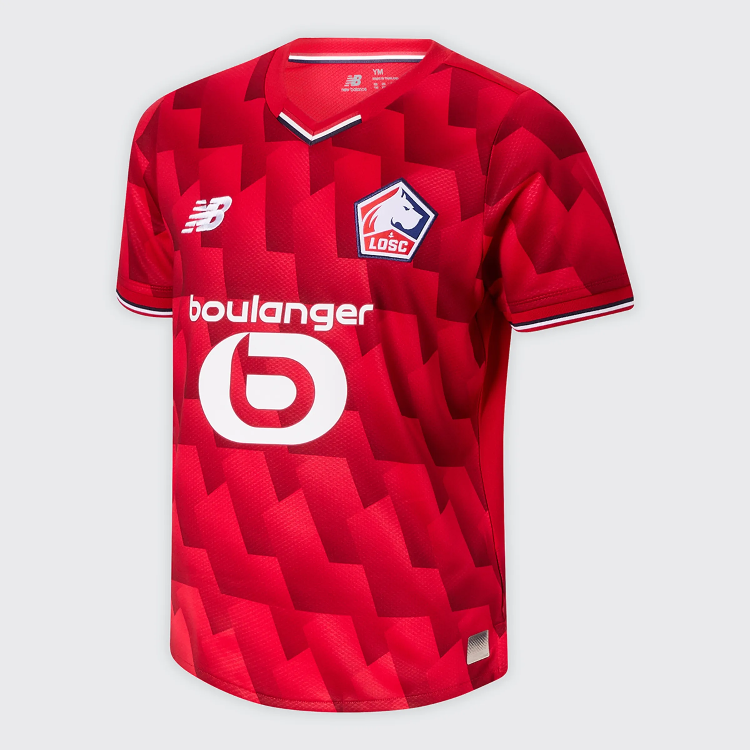 Детская футболка основной формы Лилль 2025/2026 Реплика New Balance, красный — фото 3