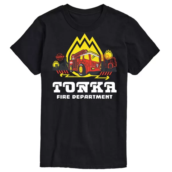 

Мужская футболка с принтом пожарной службы Tonka, черный