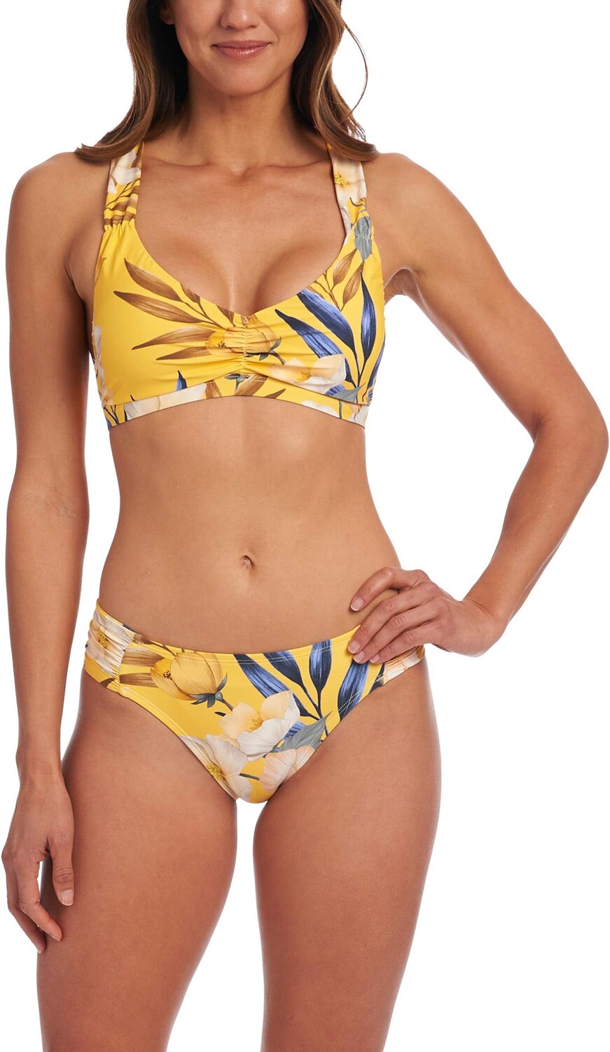 

Купальник La Blanca Belle Fiore Shirred D-Cup Bra, цвет Marigold