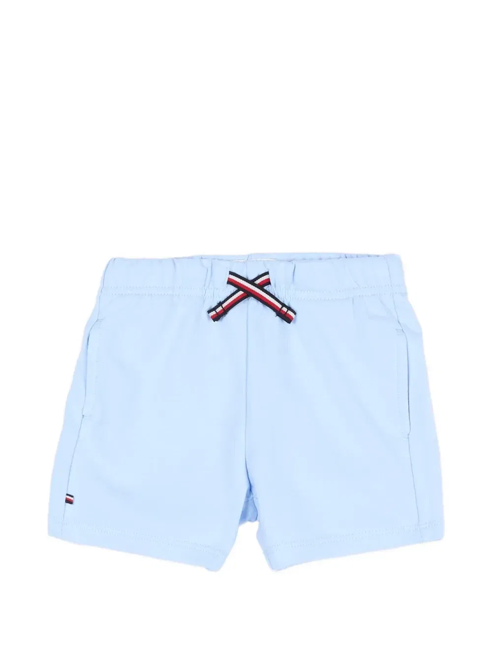 Шорты с кулиской на талии и логотипом-нашивкой Tommy Hilfiger Junior, синий