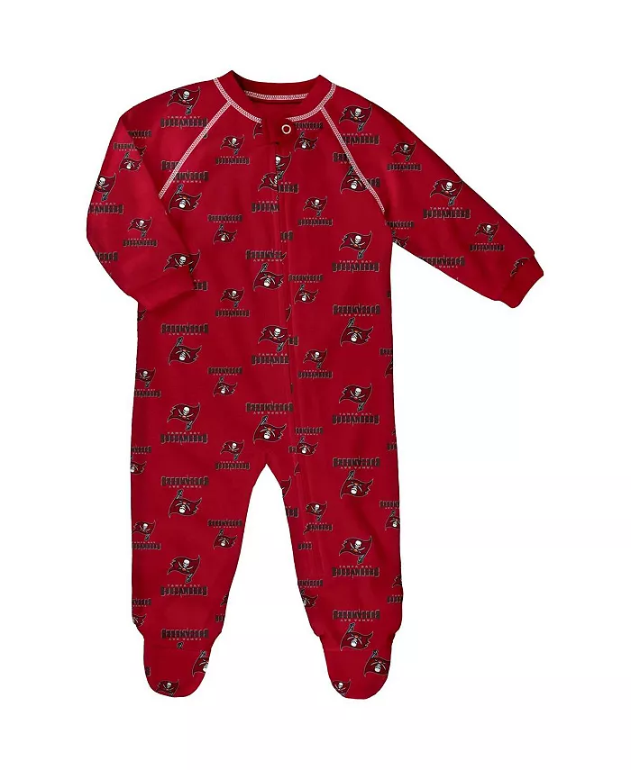 

Детский красный джемпер с молнией и регланными рукавами Tampa Bay Buccaneers с принтом по всей поверхности (унисекс) Outerstuff