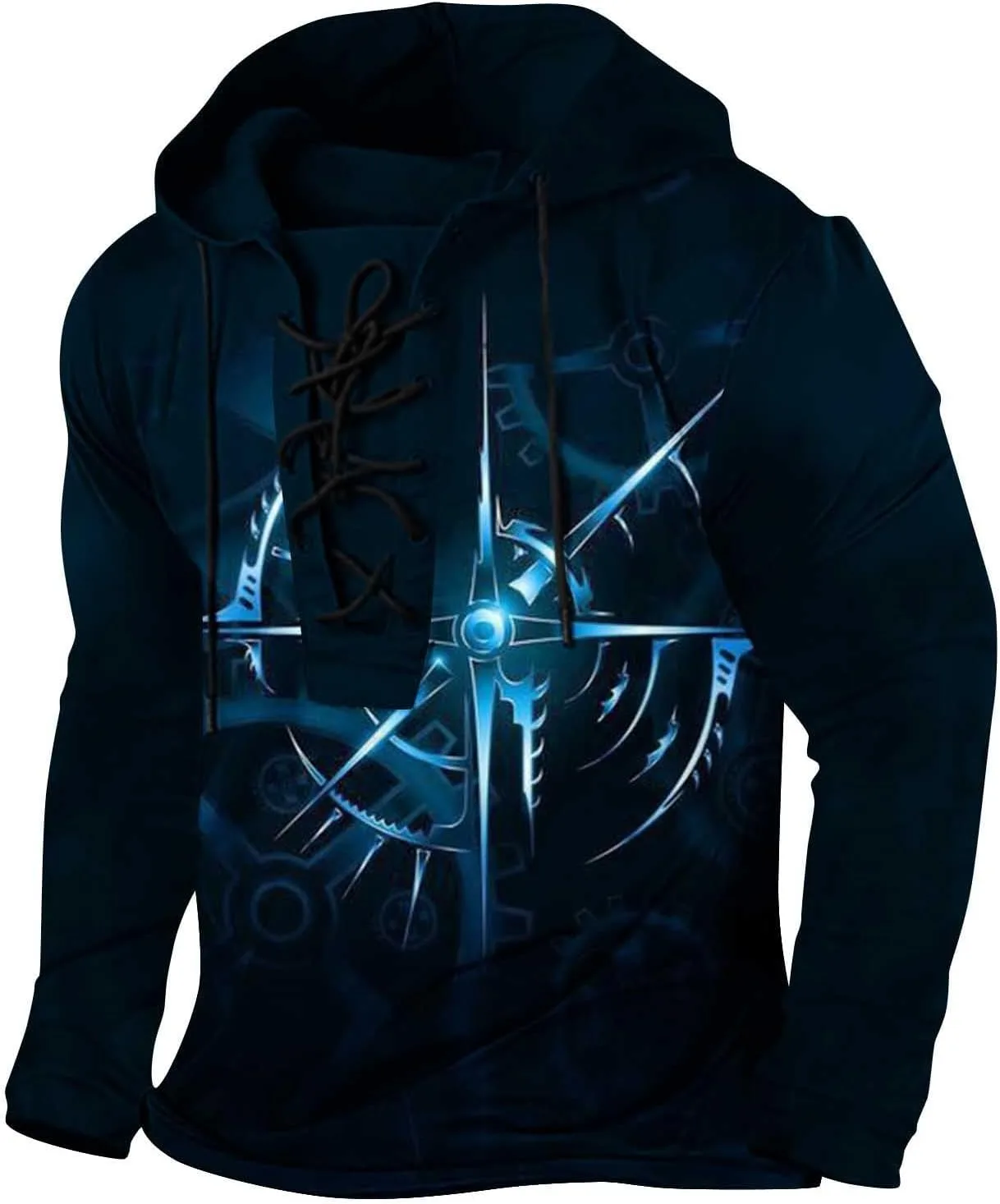 

Мужская тактическая толстовка с капюшоном Casual, длинный рукав, принт Aztec xoxingysm