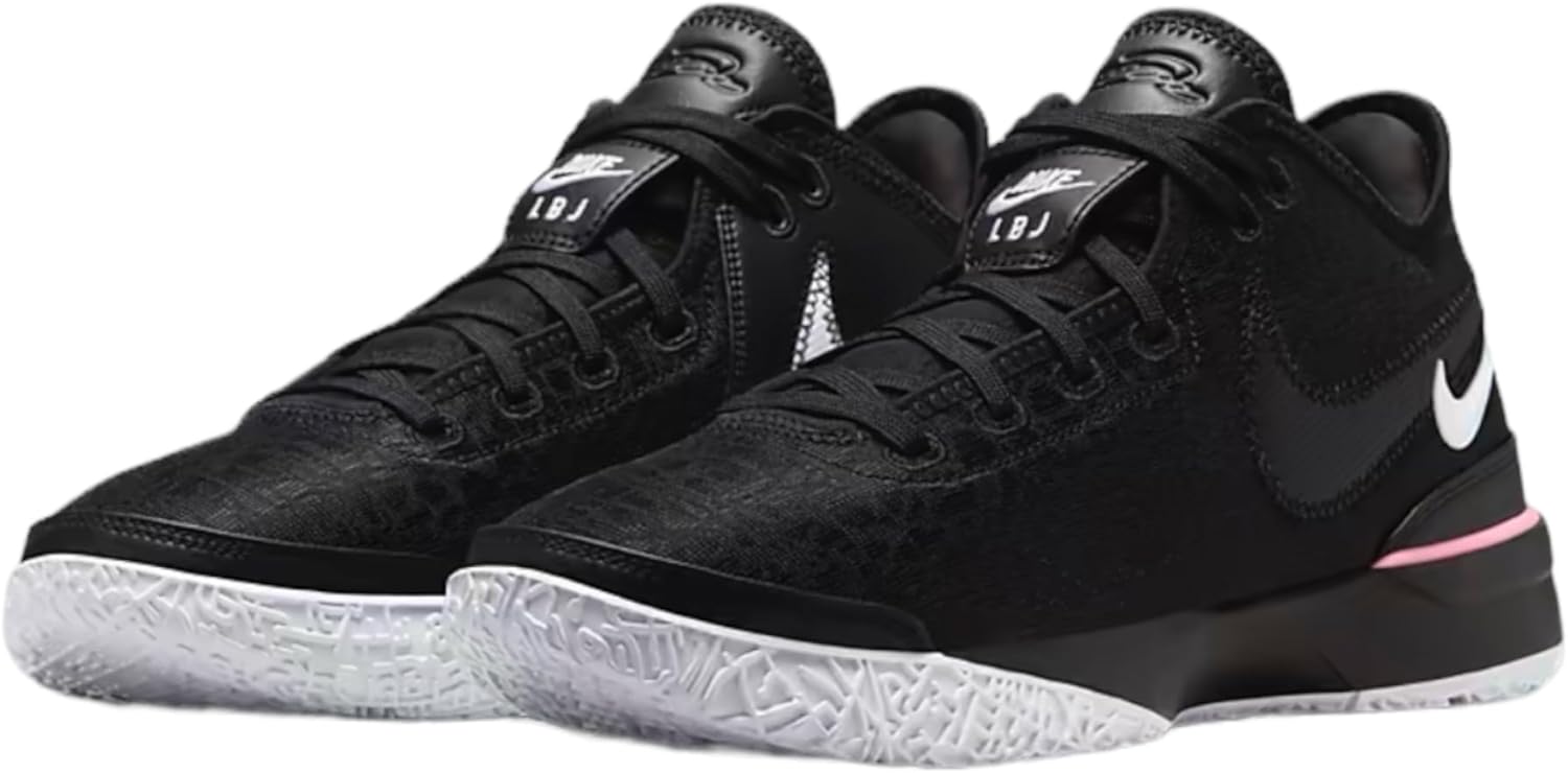 Мужские кроссовки Nike Lebron 20, белый/черный/розовый/светло-розовый — фото 3