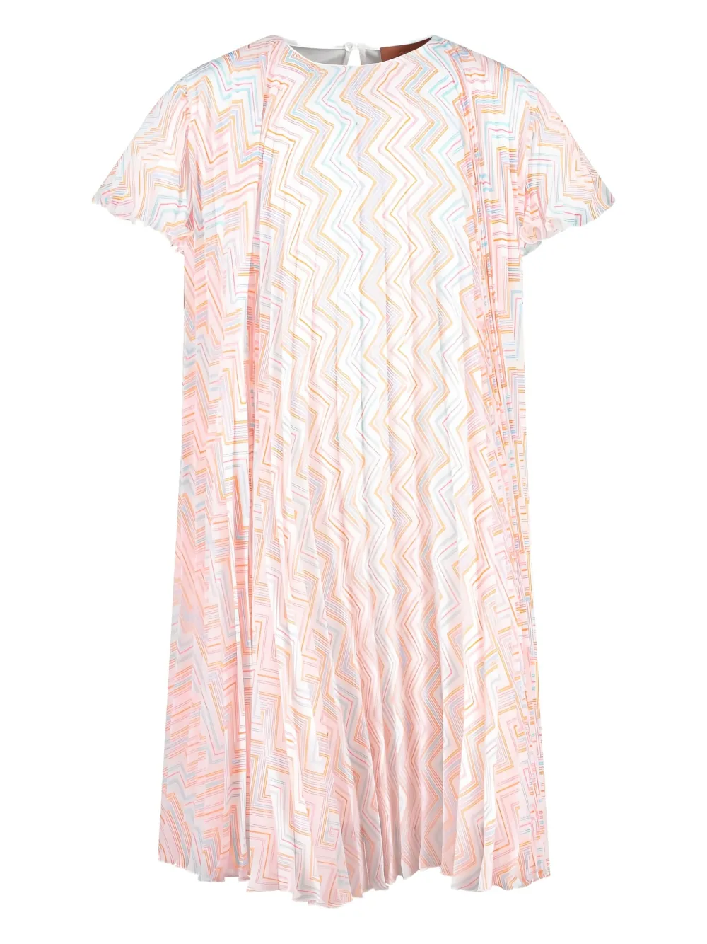 

Плиссированное платье с узором зигзаг Missoni Kids, розовый