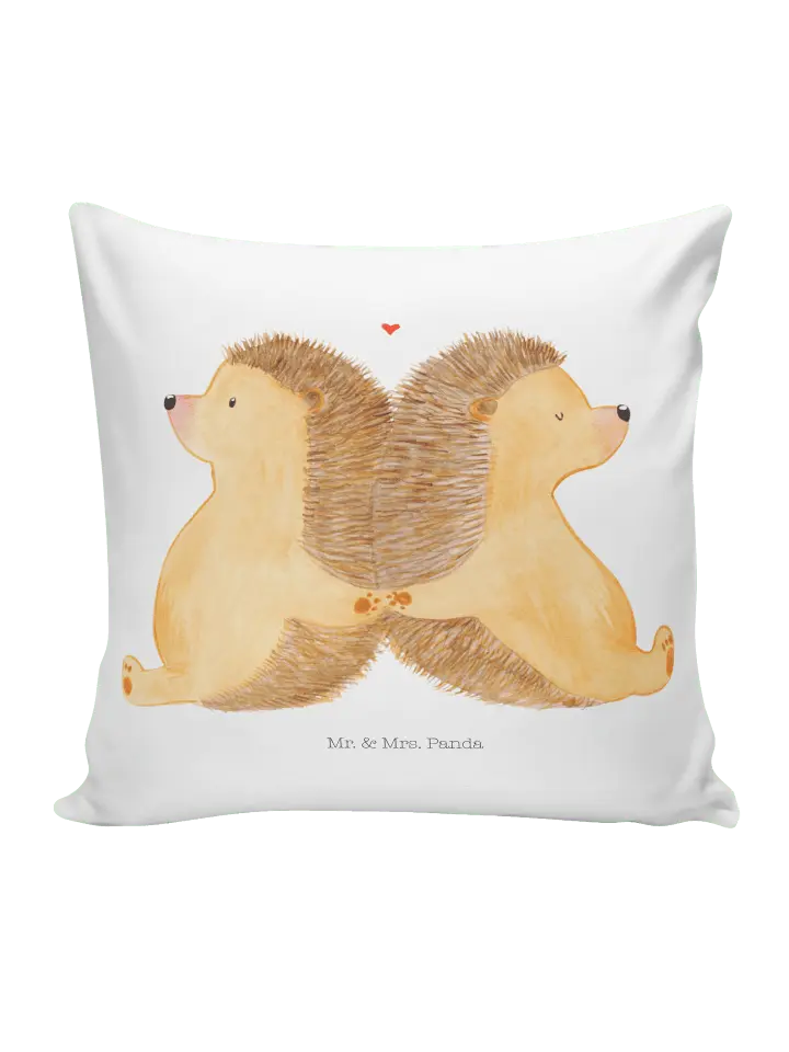 

Подушка Mr & Mrs Panda 40x40 Igel händchenhaltend, белый