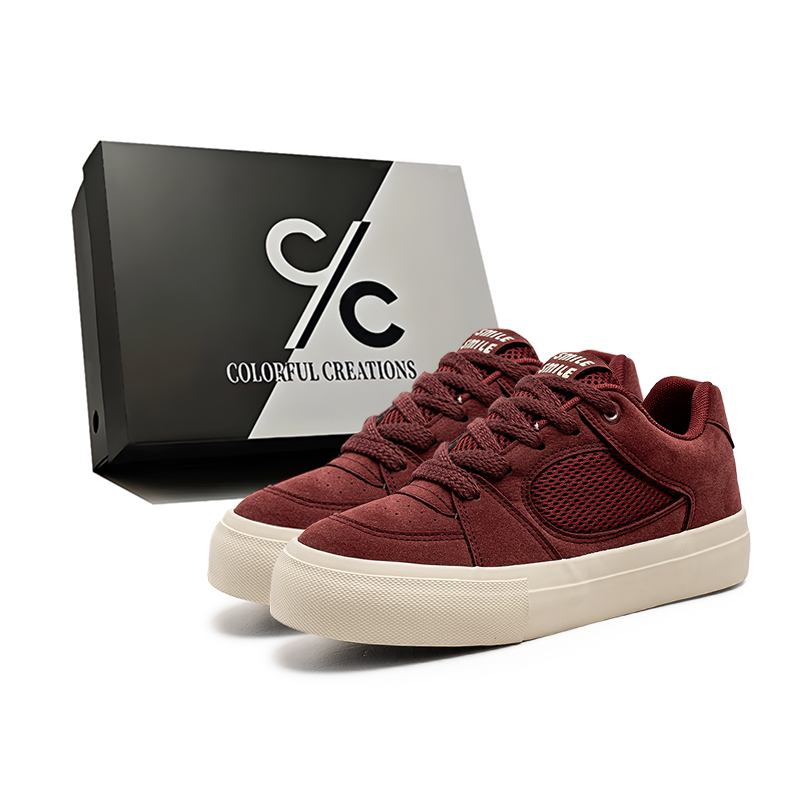 

Colorful Creations Кроссовки для скейтбординга мужские, низкие, бордовые/черные/синие