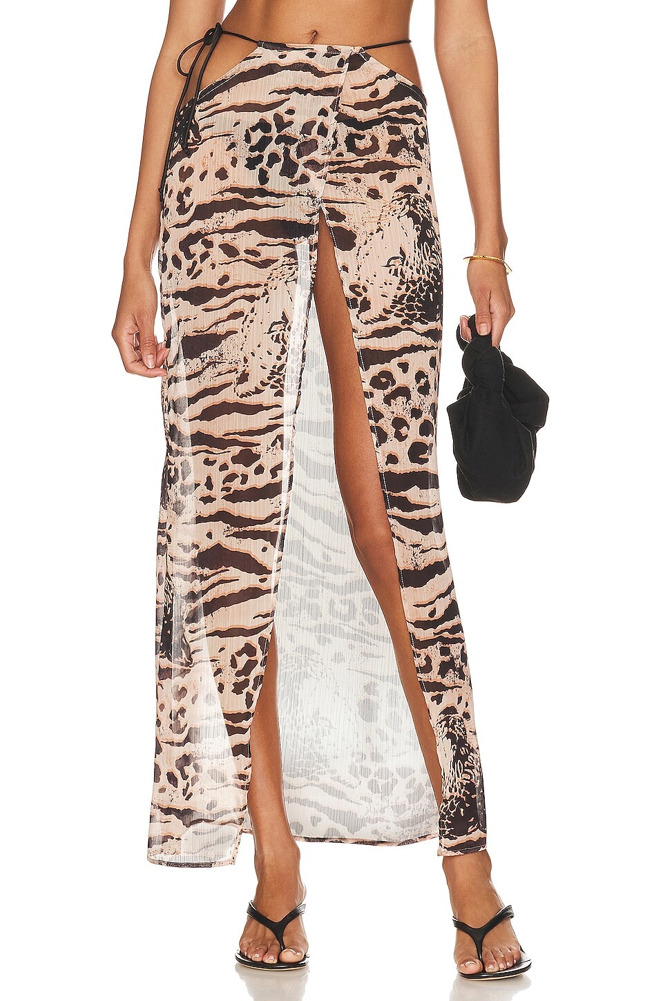 

Юбка макси lovewave the Paradiso, цвет Nude Vintage Leopard