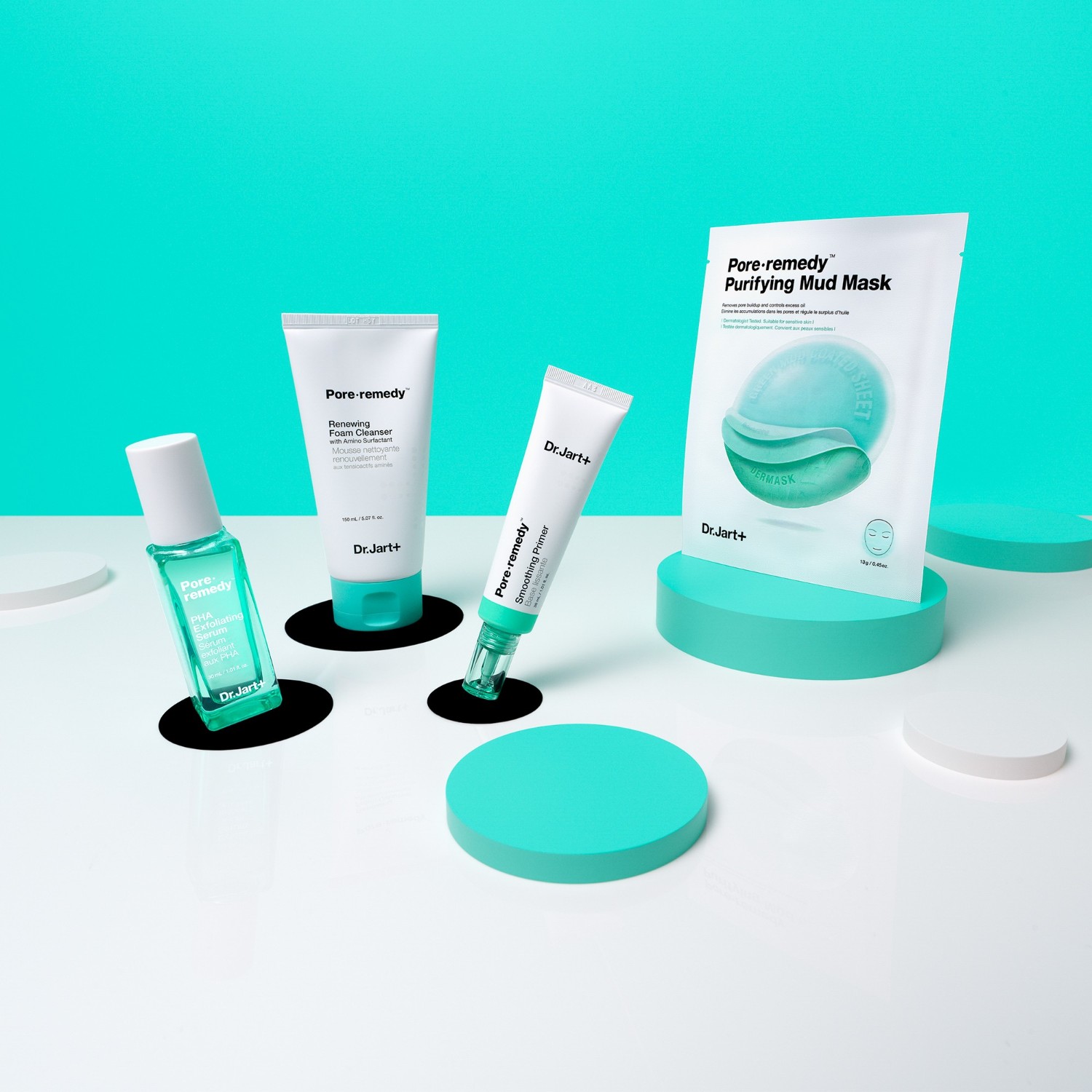 Гель для умывания Dr. Jart+ — Очищающая пенка для лица pore-remedy renewing foam cleanser Dr Jart, объем, 150 мл — фото 3