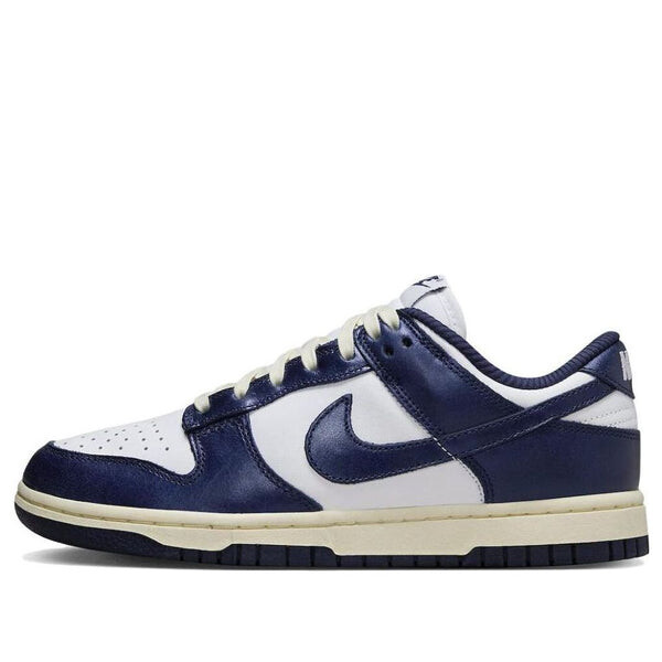 Кроссовки (WMNS) Nike Dunk Low 'Midnight Navy White', белый