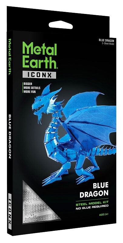 

Metal Earth, ICONX Blue Dragon, комплект металлических моделей Blue Dragon. Fascinations