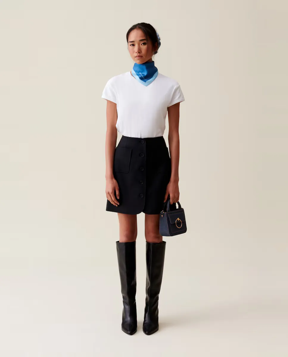 

Короткая юбка с пуговицами Claudie Pierlot, черный