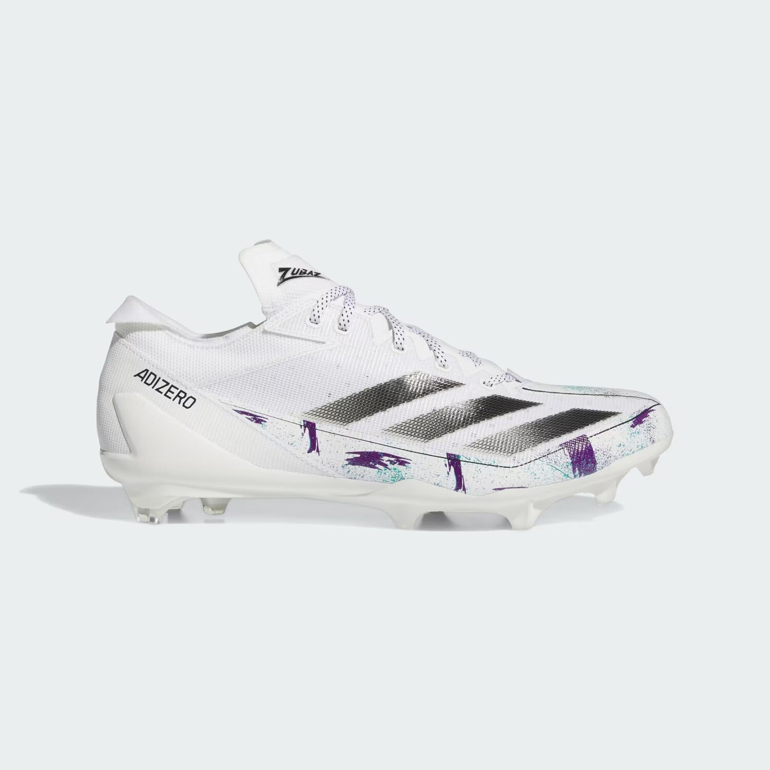 

Бутсы для американского футбола Adizero Electric Zubaz Adidas, цвет Cloud White/Core Black/Cloud White