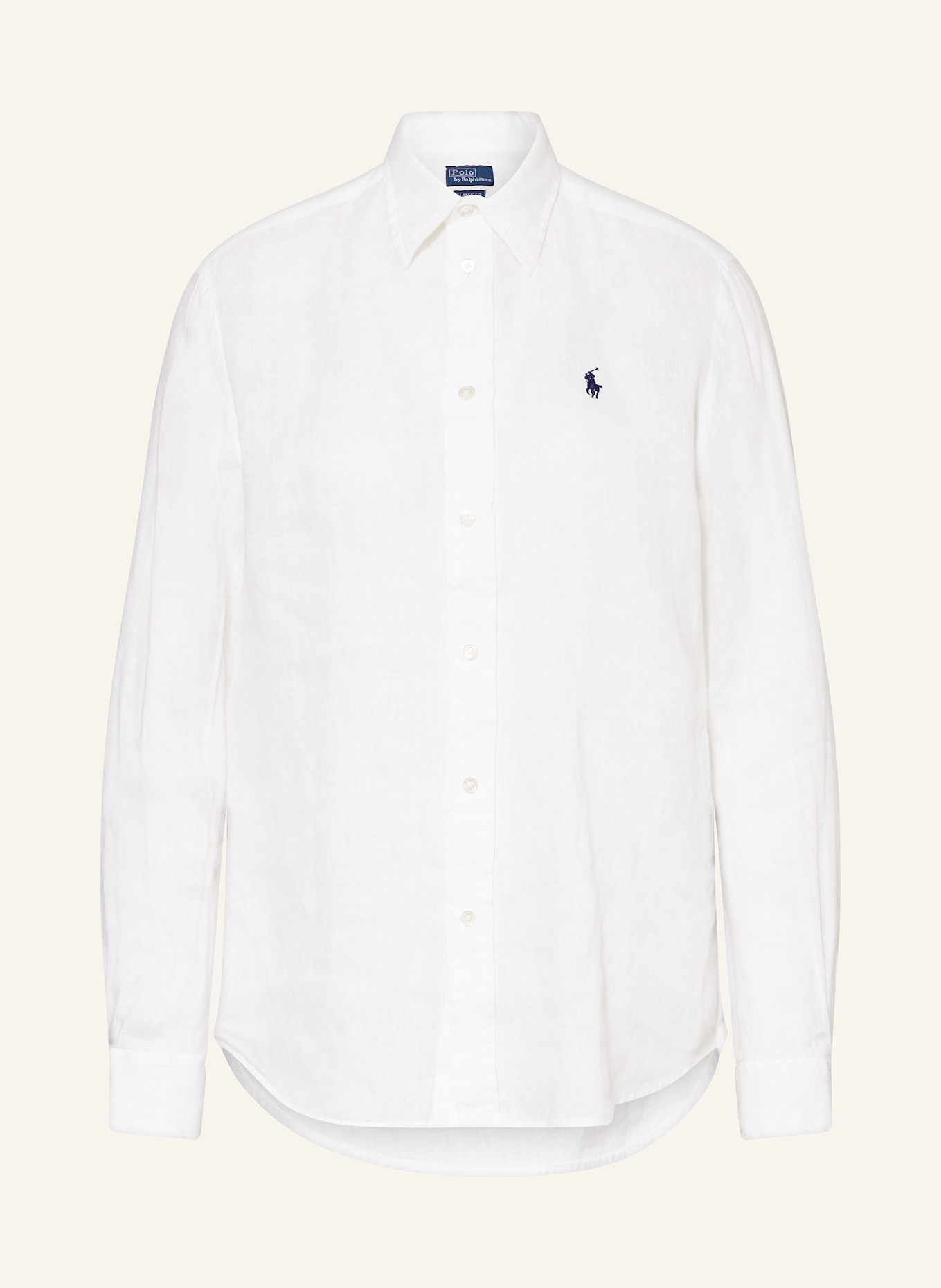 

Льняная блузка-рубашка Polo Ralph Lauren, белый