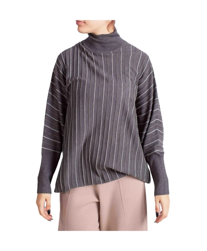 

Свитер с высоким воротником-стойкой Paolo Fiorillo Capri, серый