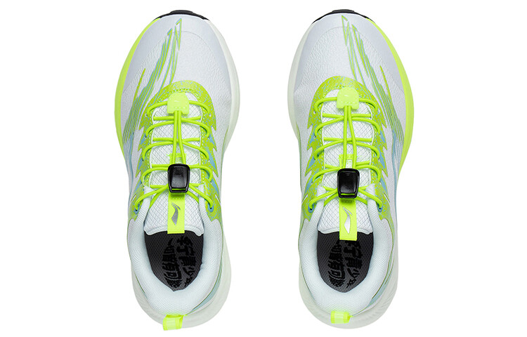 Кроссовки Fighting Falcon Kids GS Low-top Белые/зеленые Lining Young, зеленый — фото 3