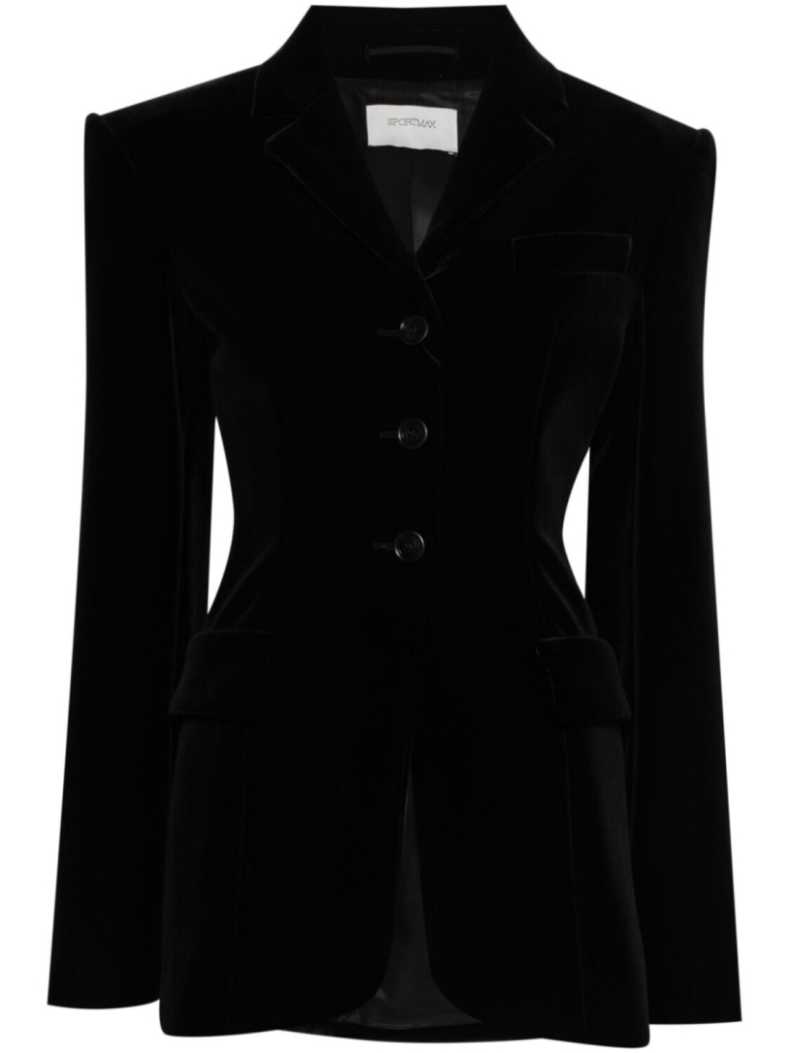 

Sportmax бархатный блейзер, черный