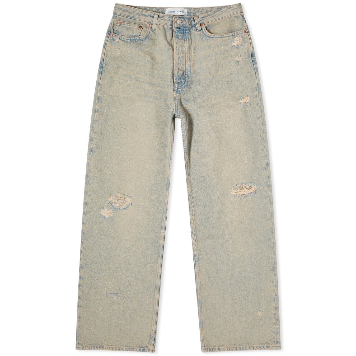 

Джинсы прямого кроя Samsøe Samsøe Shelly Distressed Jeans, цвет Khaki Dust Break