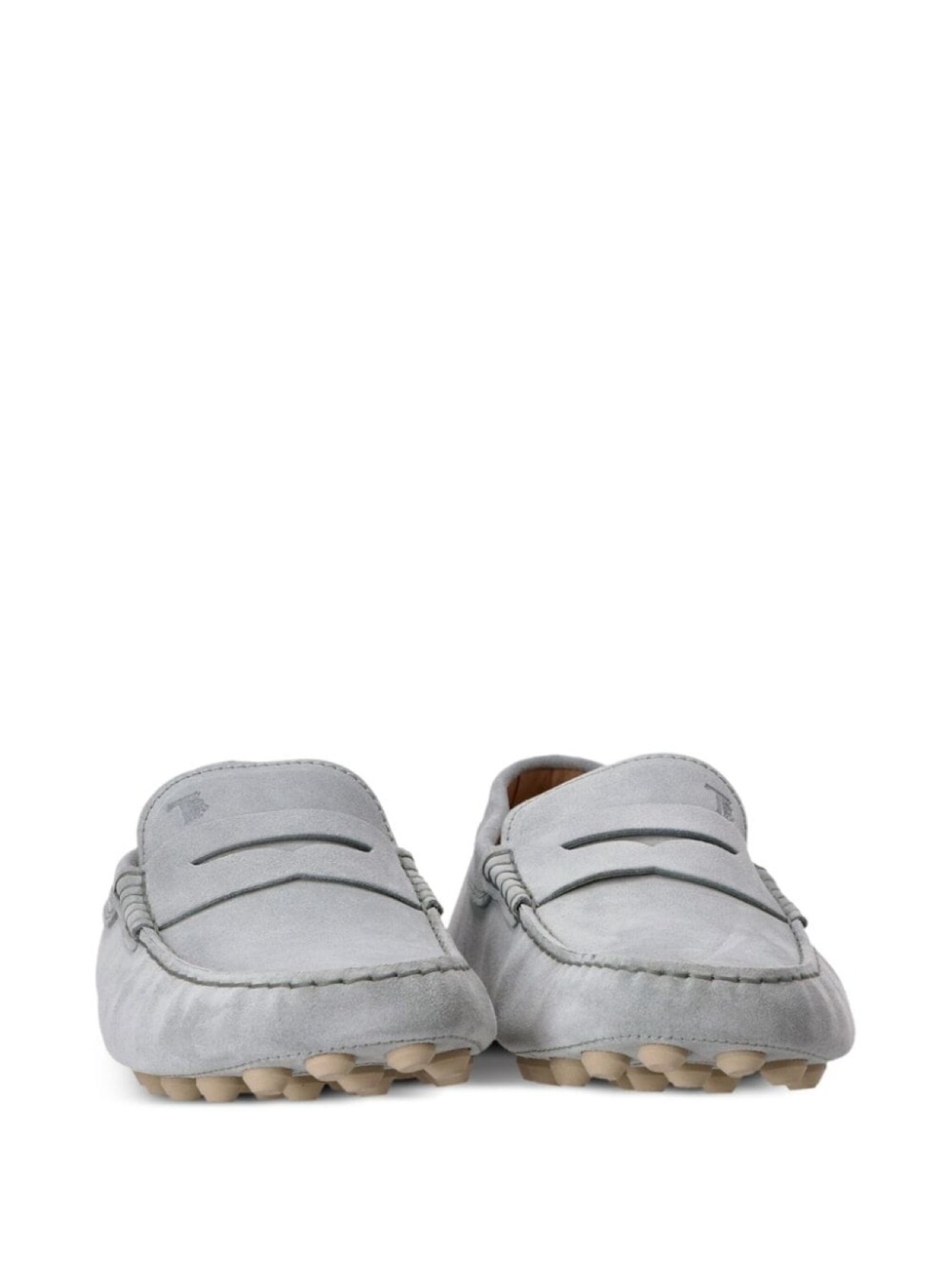 Tod's мокасины Gommino Bubble, серый — фото 4