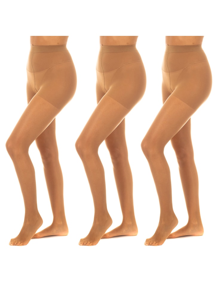 

Jolie Folie Комплект из 3 штук: колготки коричневого цвета