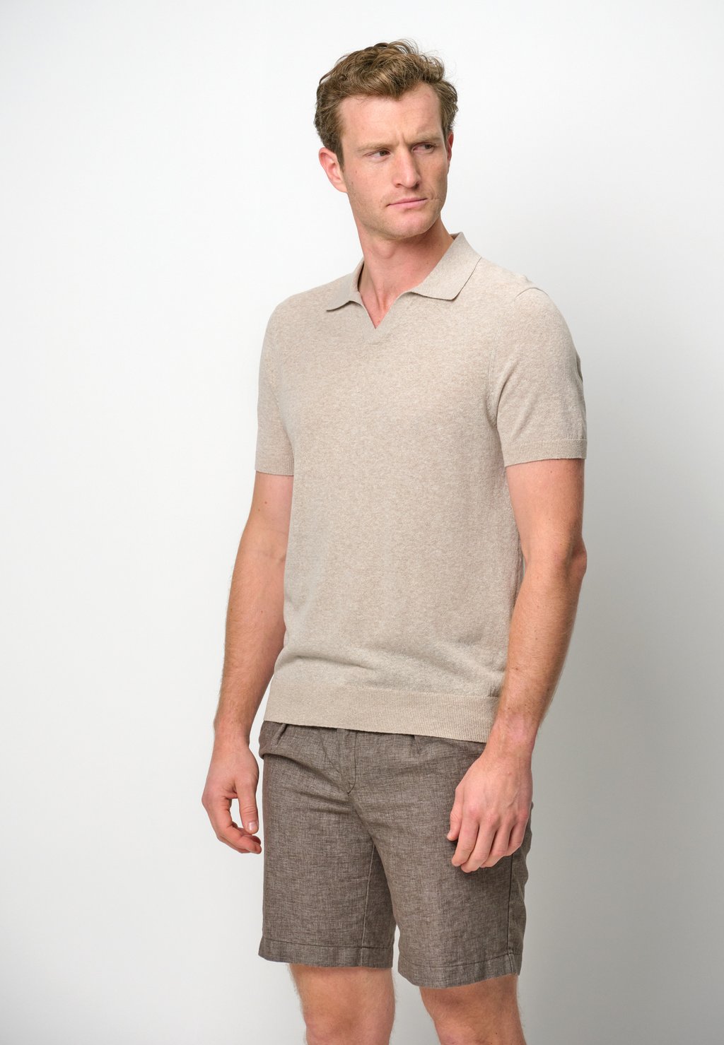 

Рубашка поло SHORT SLEEVE PROFUOMO, бежевый