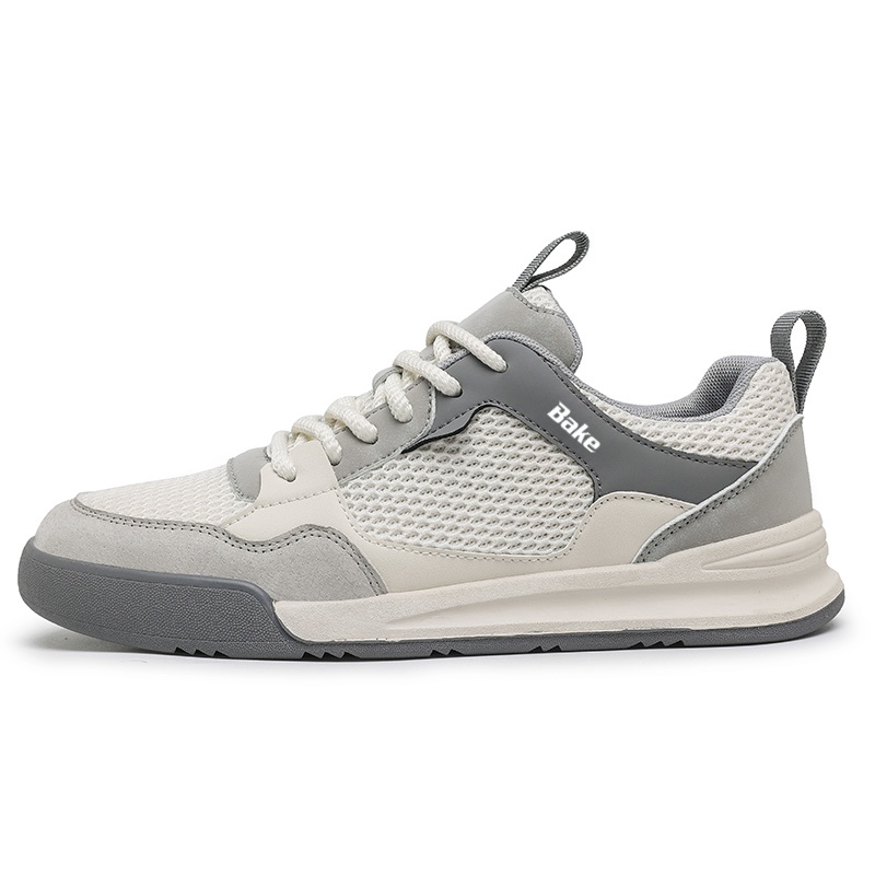 

Легкие и дышащие низкие мужские кроссовки для скейтбординга BAKE, Beige Gray