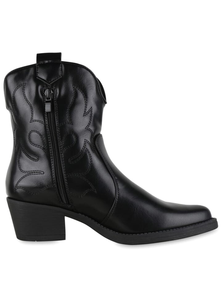 Ботильоны VAN HILL Cowboy Boots Elizabeth, цвет schwarz pu — фото 3