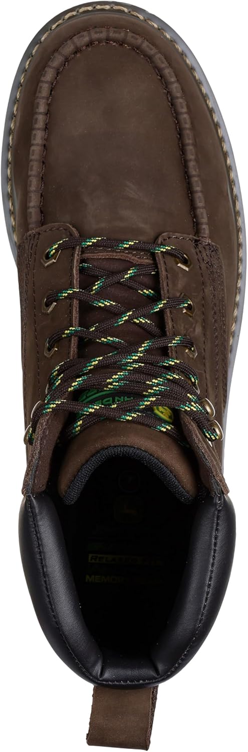 Мужские ботинки Skechers John Deere X Skechers Kadmiel - Grand Creek с шнуровкой и мягким воротником, коричневый — фото 3