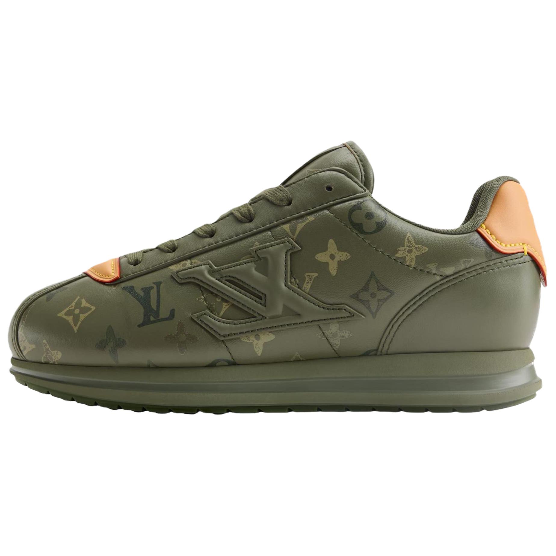 LOUIS VUITTON Nigo Collaboration Buttersoft FW25 низкие повседневные кроссовки мужские green