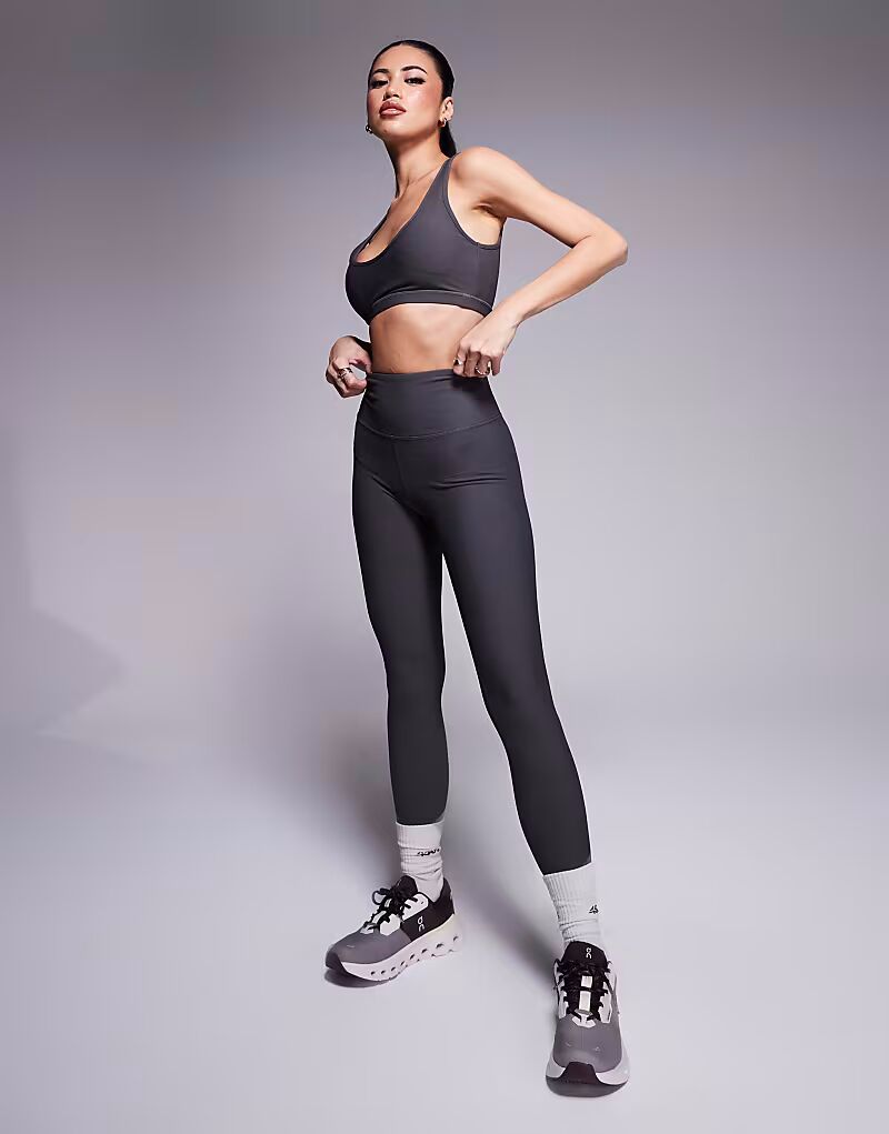 

Спортивные леггинсы 4505 Active Rib с высокой талией и внутренним карманом, цвет: сланцево-серый