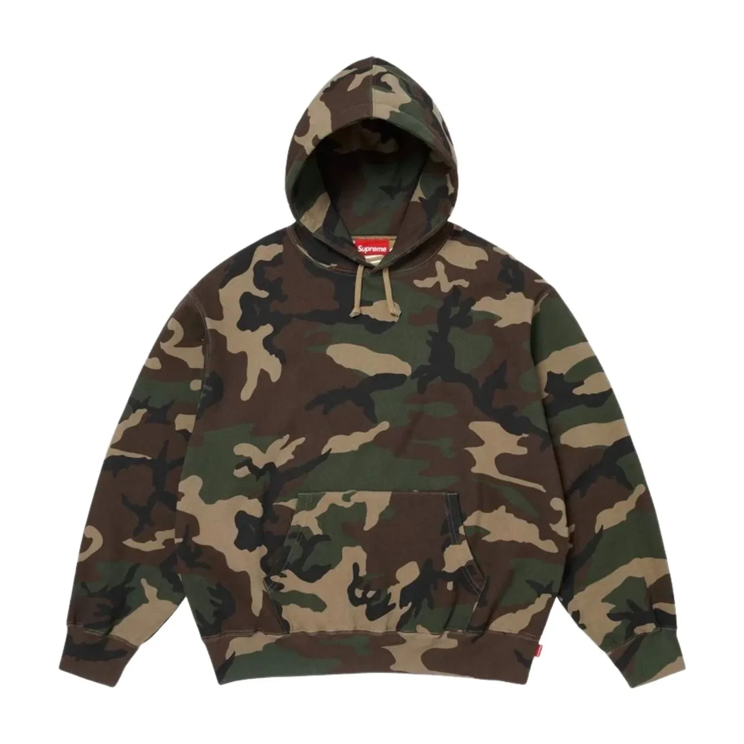 Толстовка Supreme SS26 с атласной аппликацией и капюшоном, зеленый — фото 2