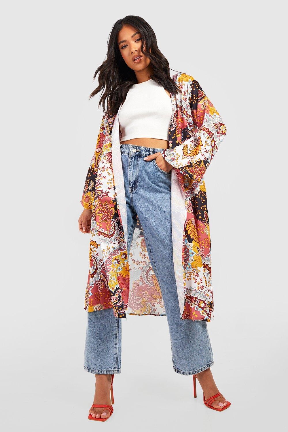 

Миниатюрное кимоно с принтом пейсли boohoo, белый