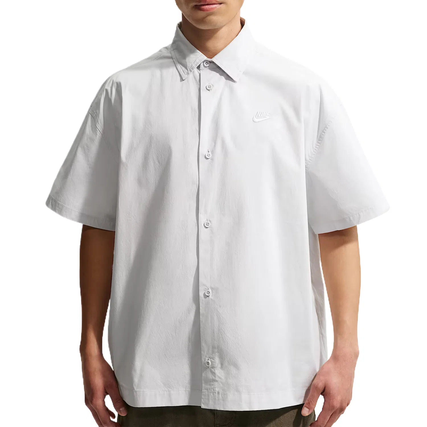 Рубашка Club Shirts Men's Photon Dust/White, отложной воротник Nike