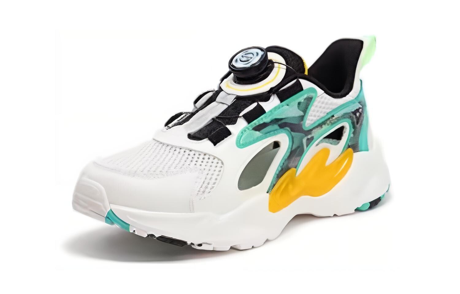 Детские кроссовки GS Low-top Белые/Зеленые/Черные Xtep, белый/зеленый/черный — фото 3
