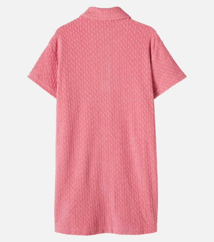 Пляжная накидка из махровой ткани с добавлением хлопка Polo Ralph Lauren Kids, розовый — фото 3