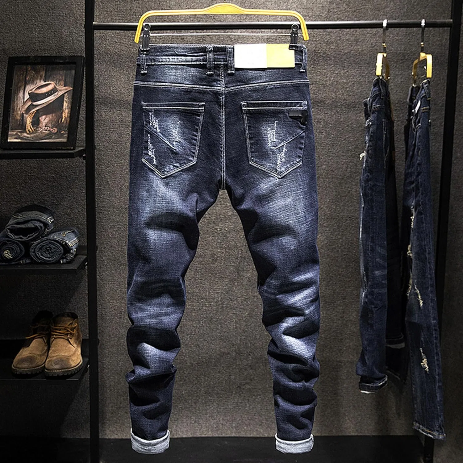 Джинсы Slim Fit Stretch, синие — фото 2