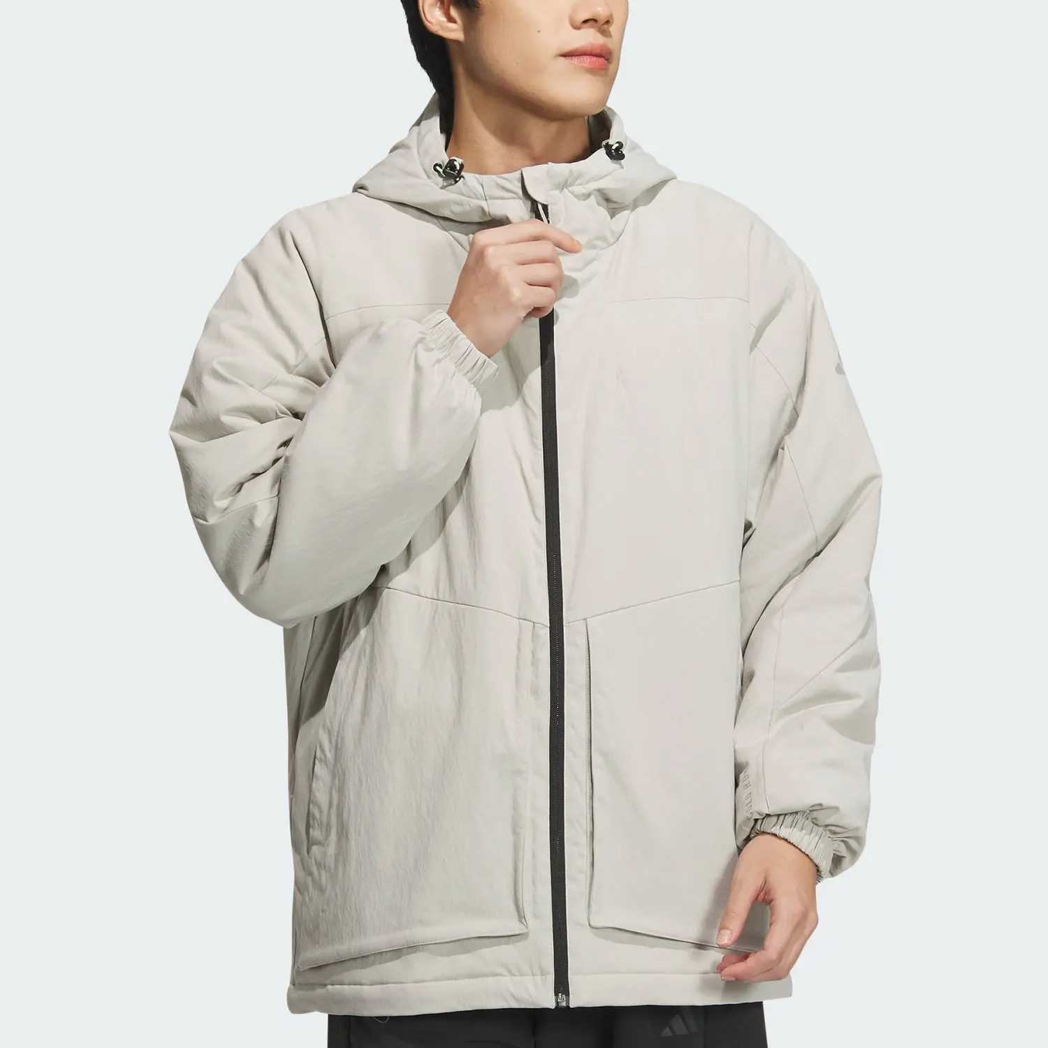Стеганая куртка мужская Sesame светло-серый Adidas — фото 2