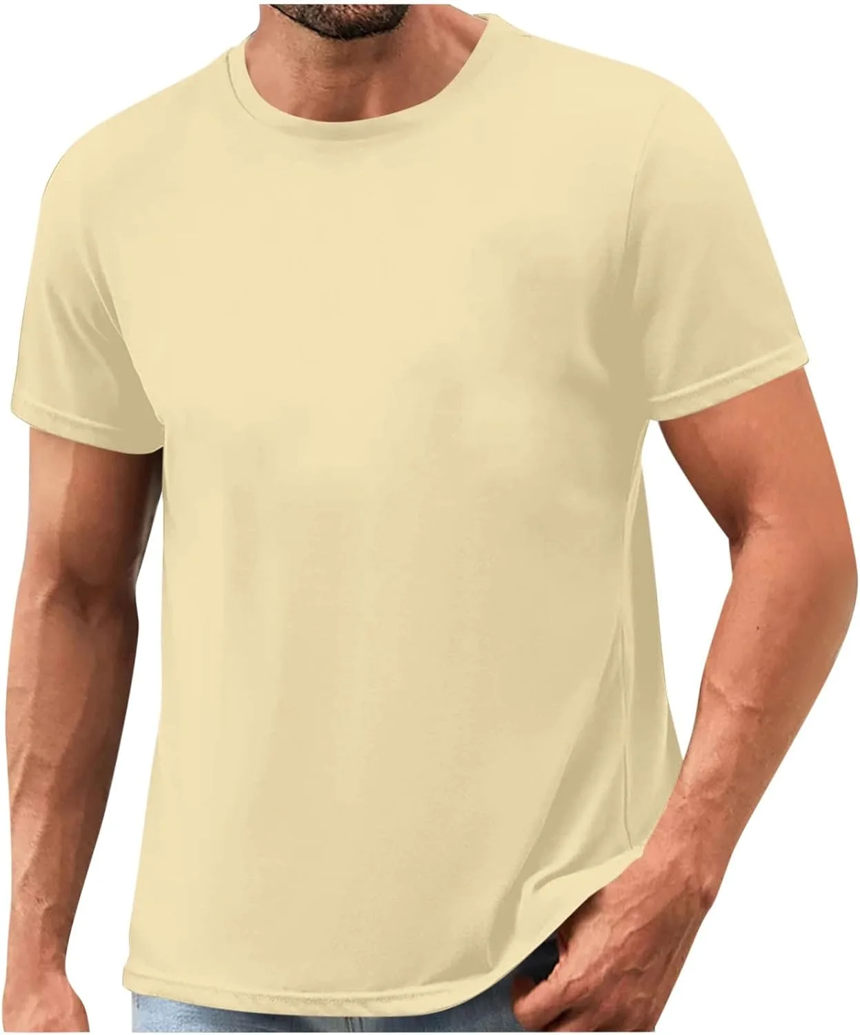 

Футболка летняя мужская Casual с коротким рукавом и круглым вырезом