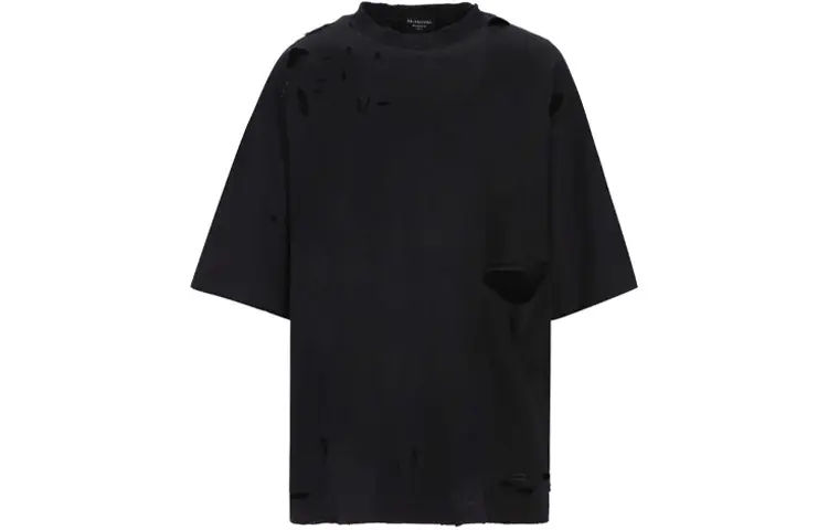 

Футболка Balenciaga с дырками, черный