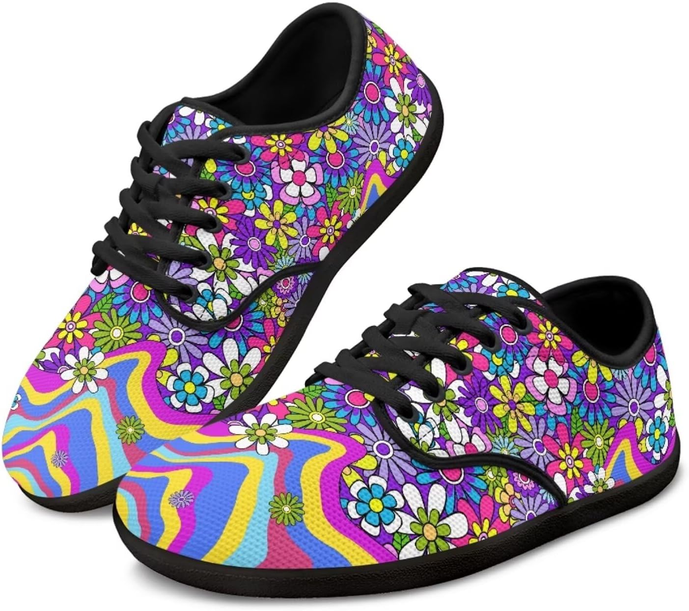 

Кроссовки на шнуровке с графическим принтом Chaqlin, Multicoloured Hippie Flower