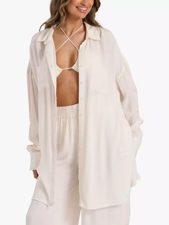 

Пляжная рубашка South Beach Oversized, цвет natural/cream