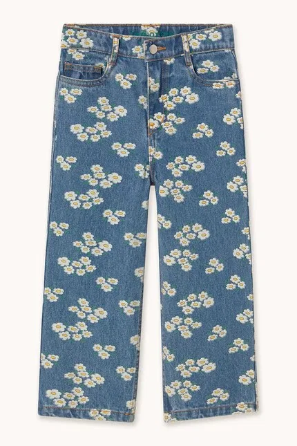 Джинсы colorful denim Blossoms Denim Jeans Tinycottons, синий — фото 2