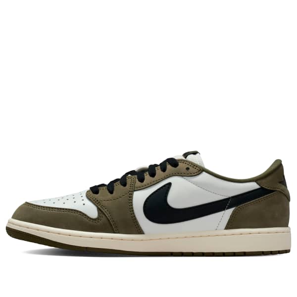 

1 ретро низкие OG кроссовки Air Jordan, medium оливковый, черный & sail