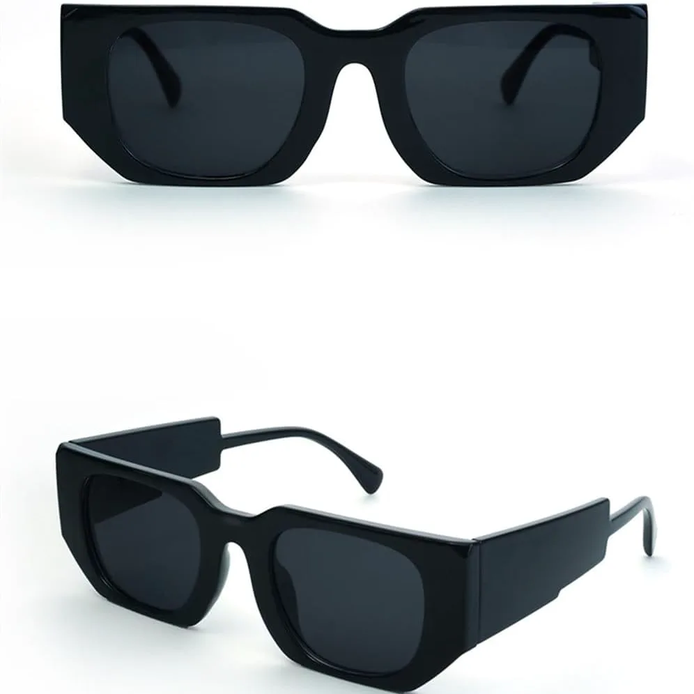 

Панк-солнцезащитные очки для мужчин и женщин, модные прямоугольные солнцезащитные очки, винтажные очки, мужские защитные очки UV400 HVTVTLA, Jelly White Tea