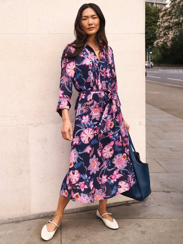 

Платье Beth с принтом пейсли NRBY, Navy/Multi