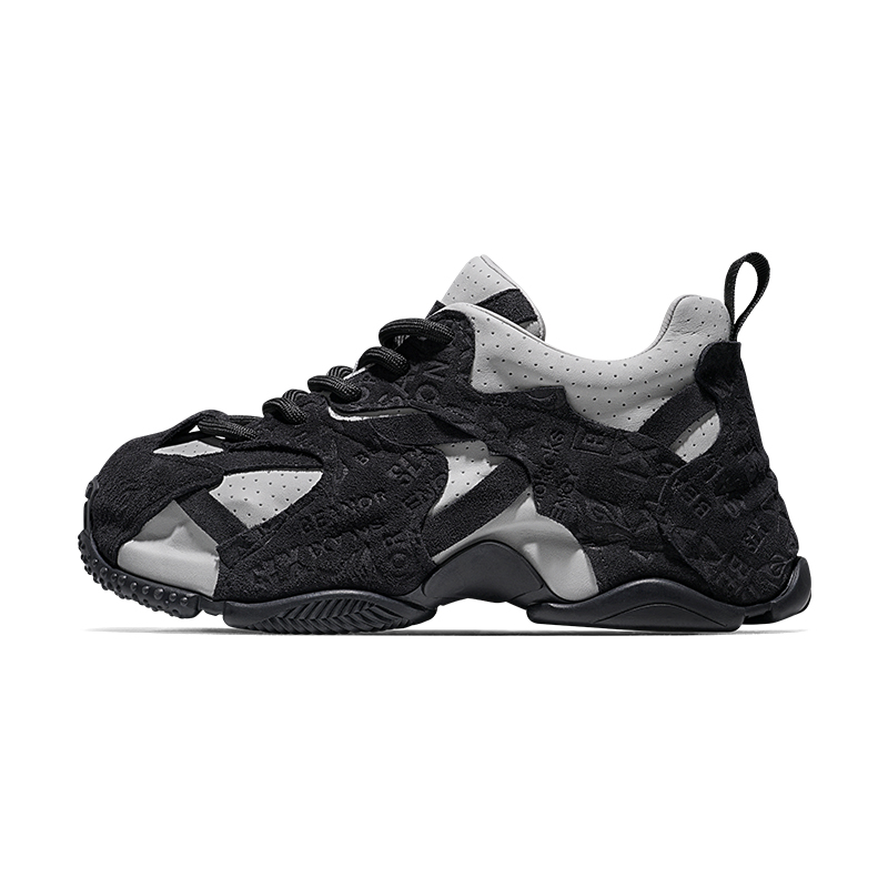 

SALAXI Абразивостойкие дышащие утолщенные низкие кроссовки для увеличения роста унисекс черные, цвет Black