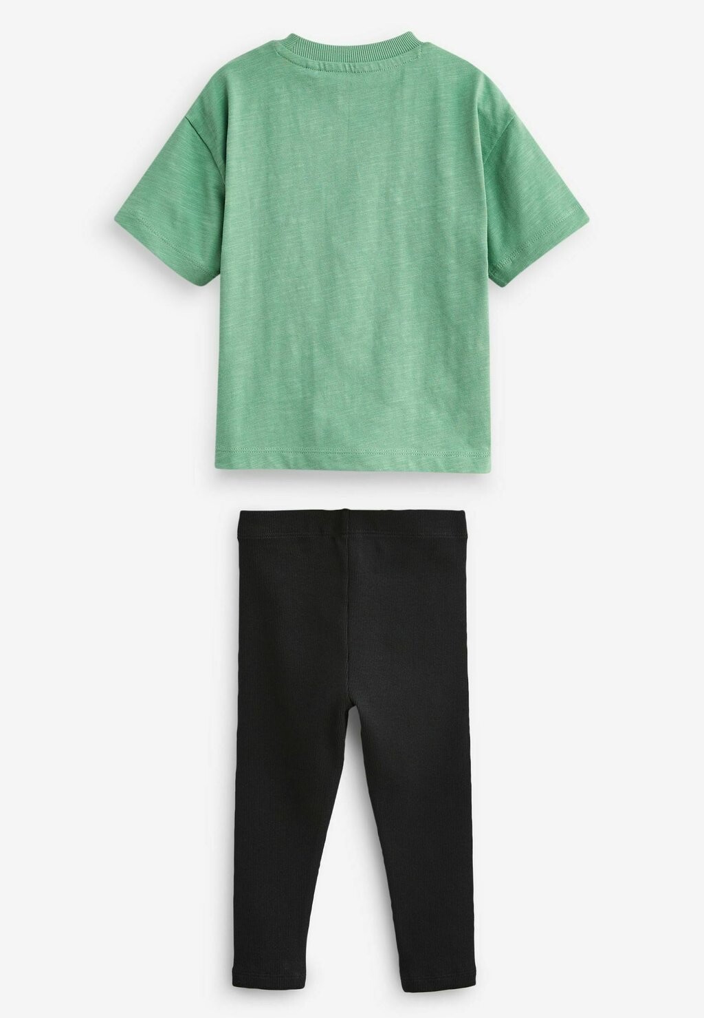 Леггинсы SHORT SLEEVES T-SHIRT AND LEGGINGS SET Next, цвет green black oversized — фото 2