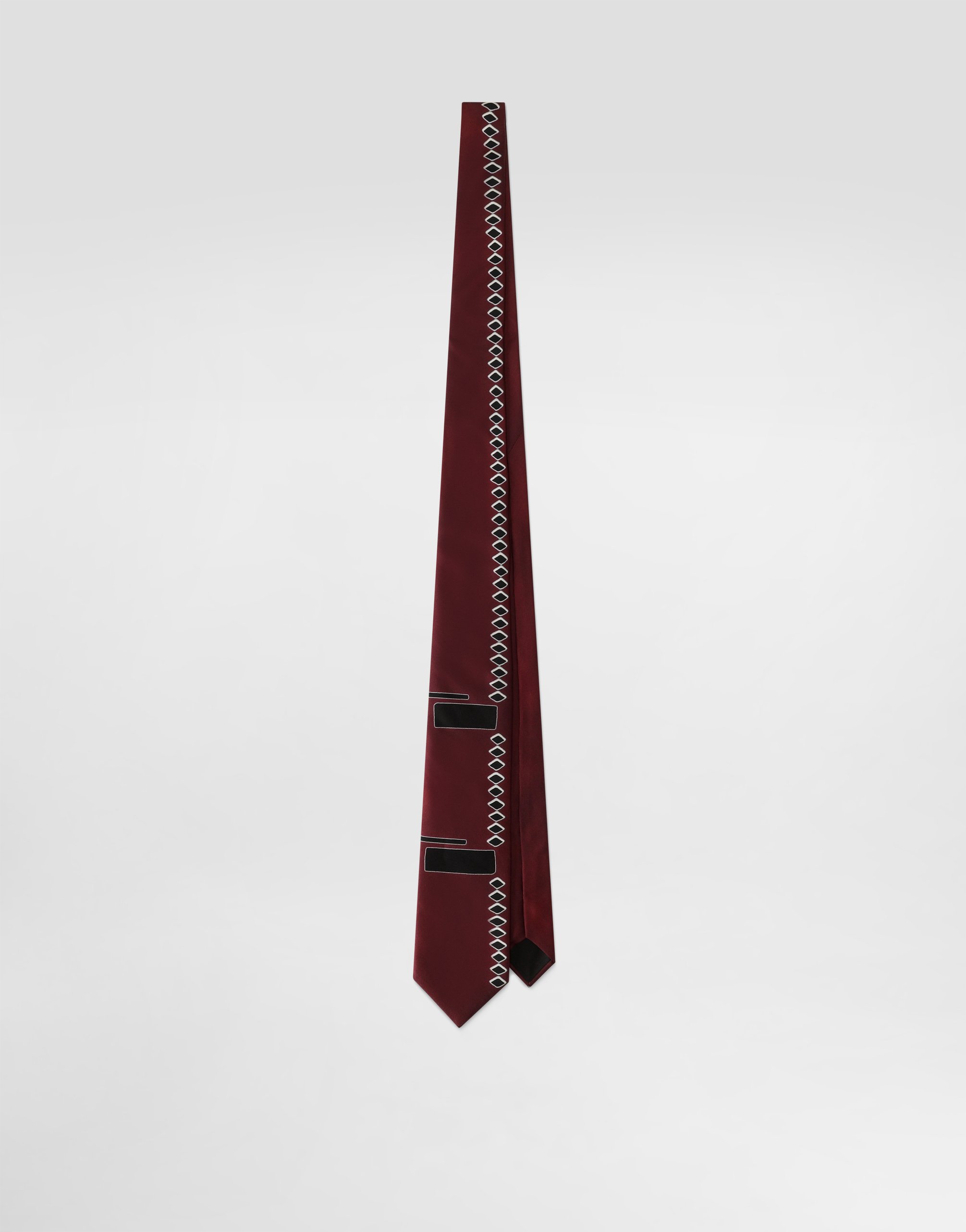 

Галстук из твила с винтажным принтом Dolce & Gabbana, коричневый