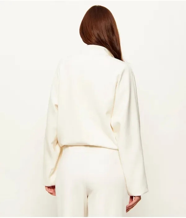Куртка Эбейя cropped fit Boss, экрю — фото 3