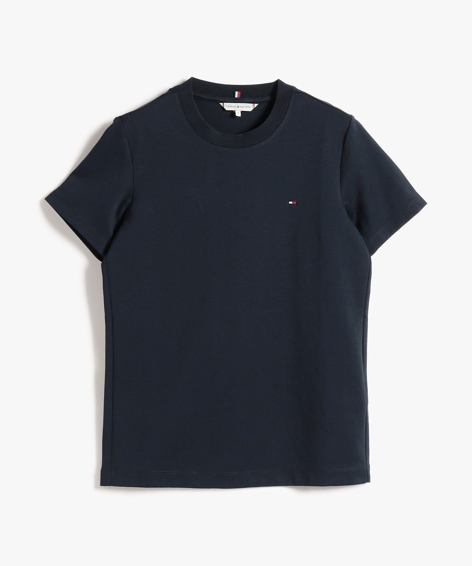 Футболка с коротким рукавом и круглым вырезом из трикотажа, модель 26SS TOMMY HILFIGER, Navy C1G — фото 4