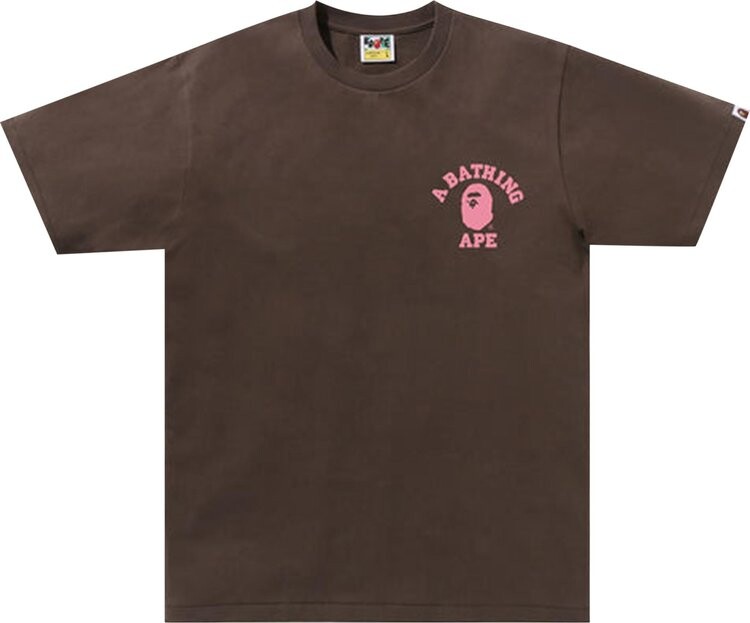 

Футболка BAPE Liquid Camo College ATS 'Brown', коричневый
